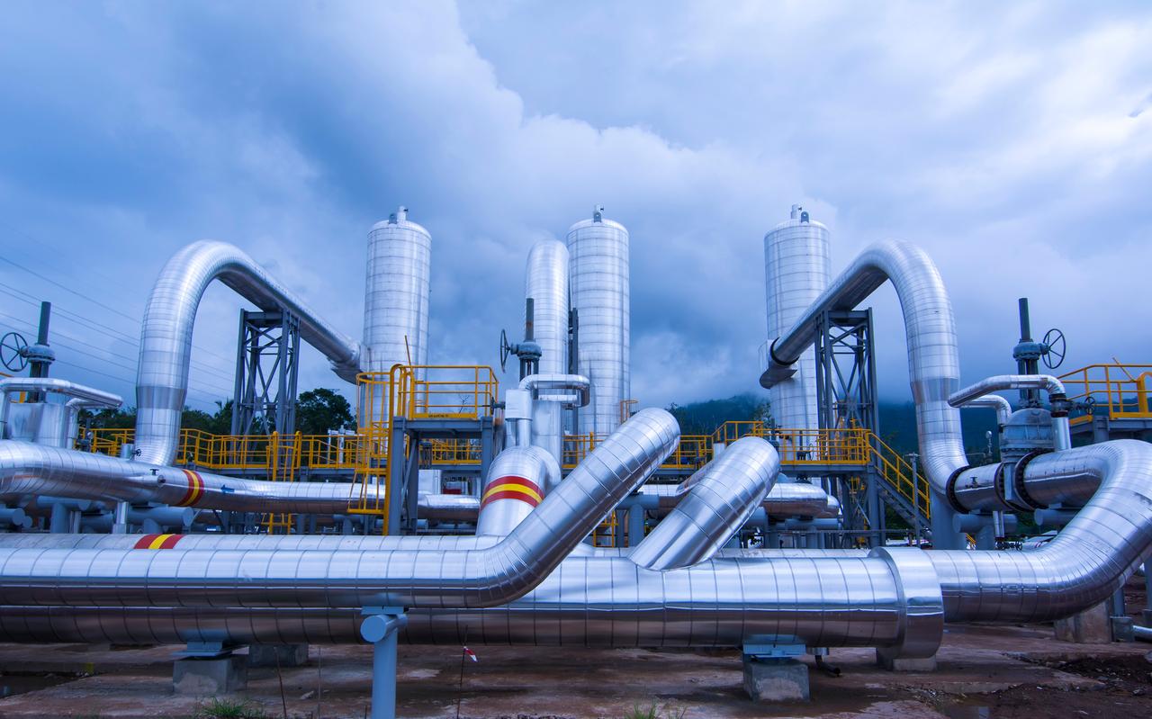 Een geothermiecentrale. Een geothermiecentrale.
