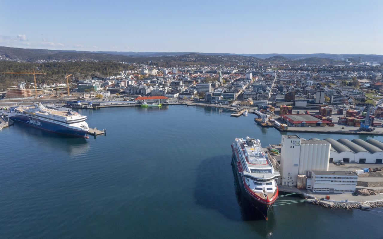 De ferry vanuit de Eemshaven vaart straks drie keer per week op het Noorse Kristiansand. 