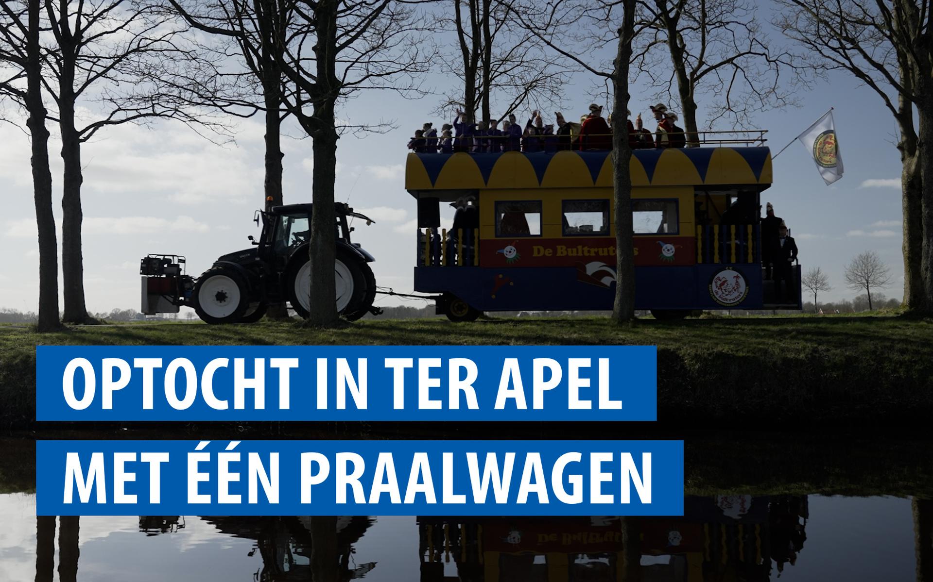 Toch een beetje carnaval in Barnflair met deze ene praalwagen. Door corona waren de andere wagens ni