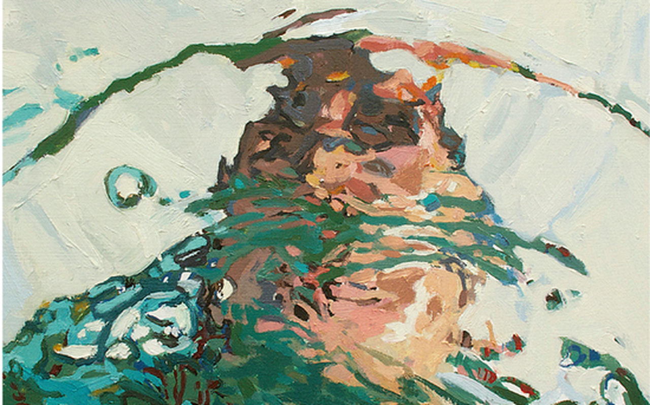 Detail cover diepdiepblauw van Nikki Dekker. Detail cover diepdiepblauw van Nikki Dekker.