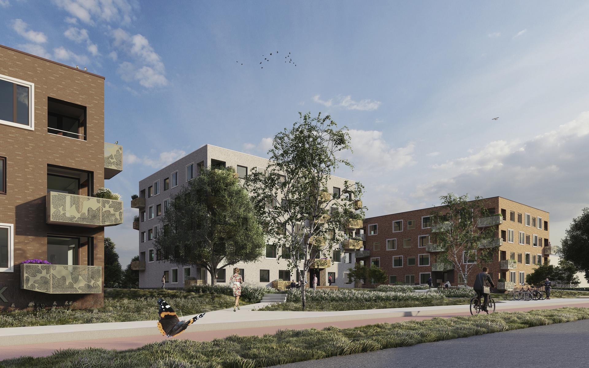 Nieuwe woongebouwen in Emmen: De Eik, De Berk en De Den. 'Eerste van de drie is eind dit jaar klaar'