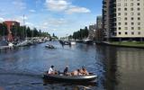 Een bootje bij de Oosterhaven in Groningen. Foto: Theo Zandstra