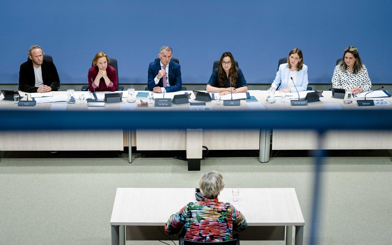 Oud-minister Annemarie Jorritsma (Economische Zaken) wordt onder ede gehoord tijdens de derde dag van de openbare verhoren van de parlementaire enquêtecommissie aardgaswinning Groningen.