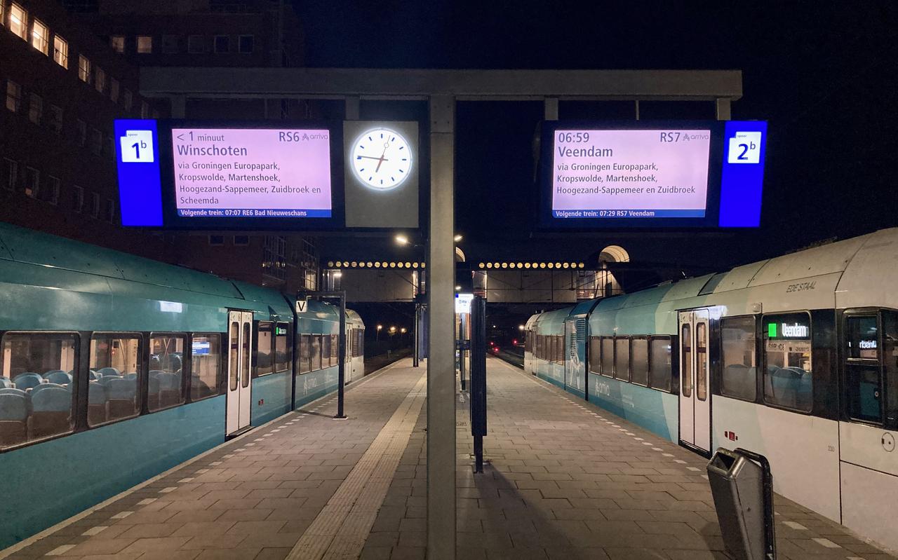 In Groningen reed vanochtend onverwacht geen enkele trein van Arriva.