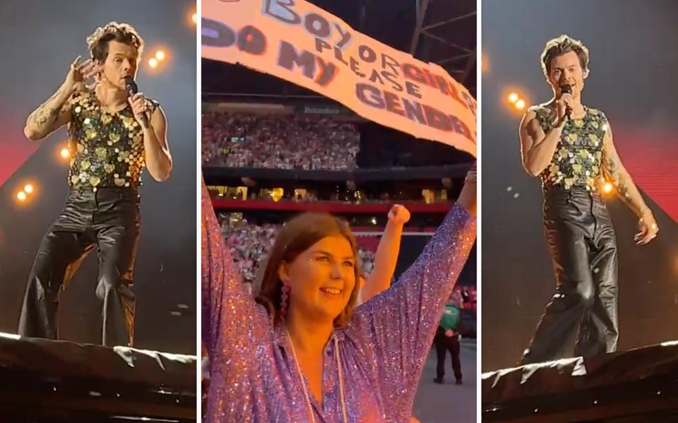 Zien! Harry Styles verklapt aan bomvolle Arena of Romy (26) uit Sleen
