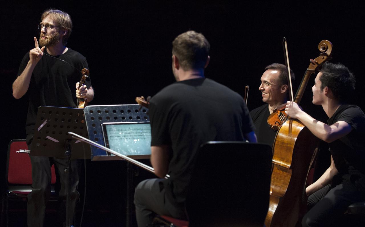 Het Jack Quartet uit New York was enkele keren te gast op festival Soundsofmusic. Hier de musici tijdens een optreden in het Grand Theatre in 2017. 