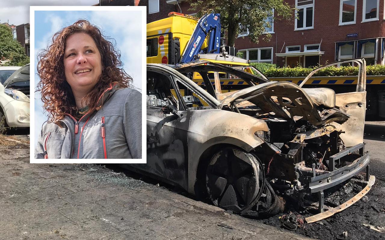 Van de VW ID.3 van Mariska van Nijen bleef niets over. 'Ik ben erg nieuwsgierig naar de oorzaak' Van de VW ID.3 van Mariska van Nijen bleef niets over. 'Ik ben erg nieuwsgierig naar de oorzaak'