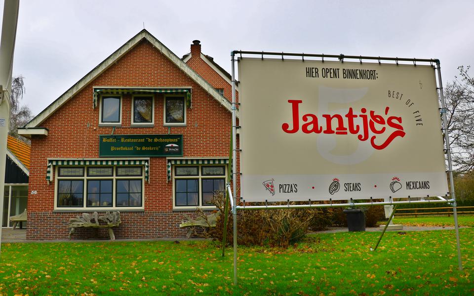 Voormalig buffetrestaurant Schaopwas in Eext verandert in Jantje's. 