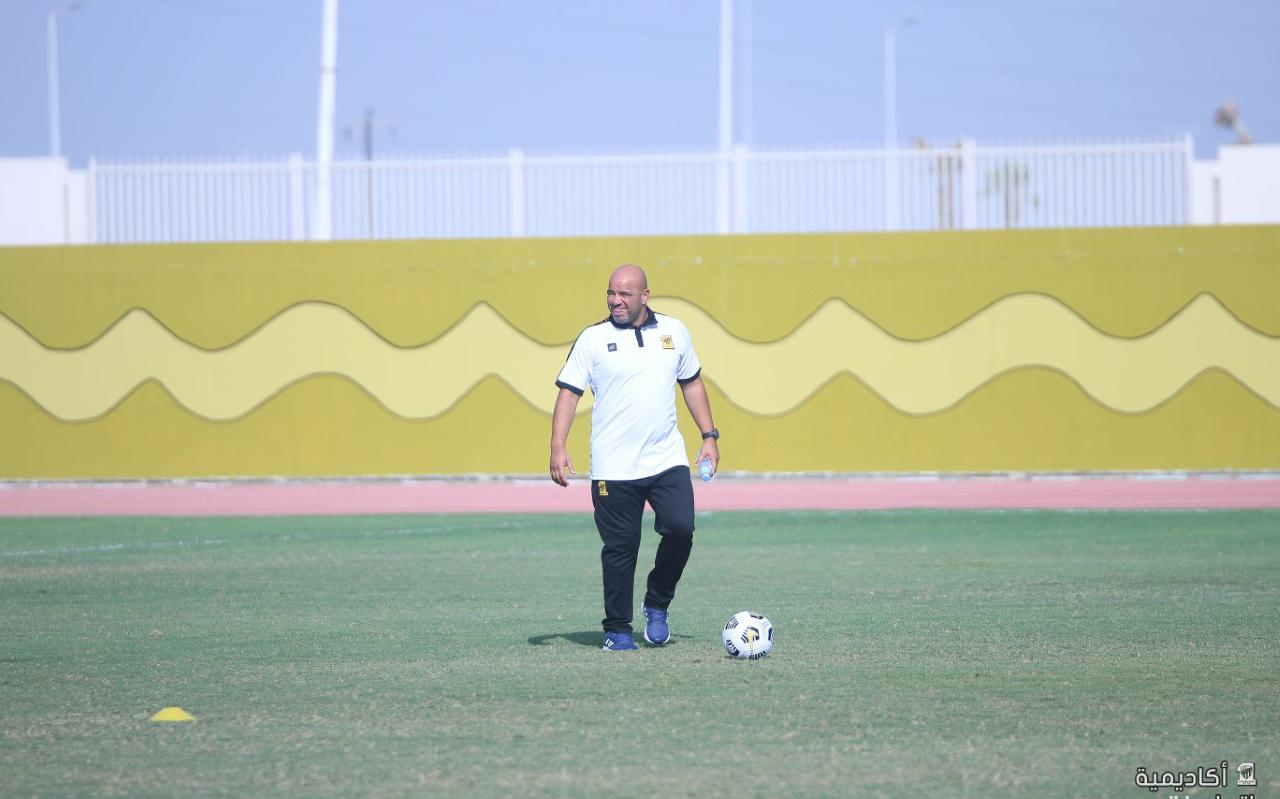Hugo vorig jaar op het trainingsveld bij zijn club Al-Ittihad.