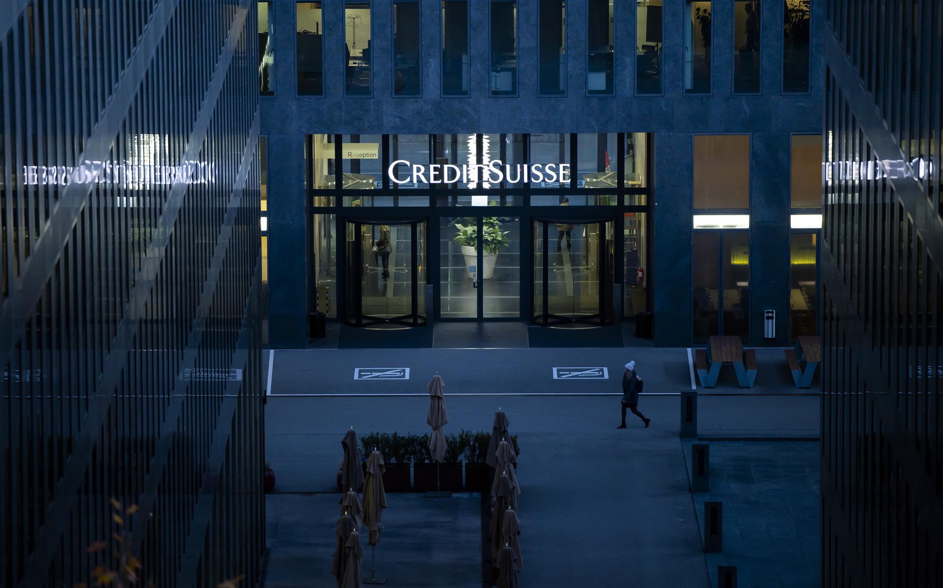Een vestiging van Credit Suisse in Zürich.