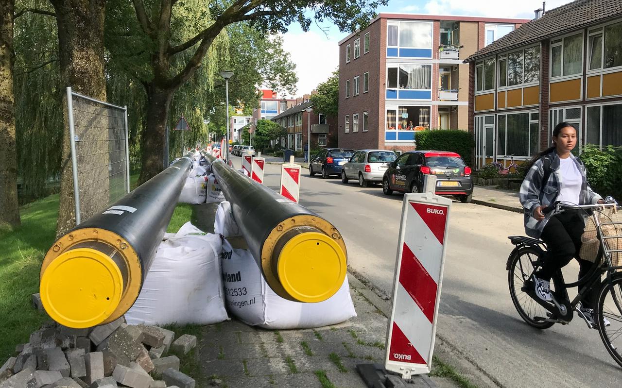 In de Groningse wijk Selwerd is vorig jaar al een warmtenet aangelegd. In de Groningse wijk Selwerd is vorig jaar al een warmtenet aangelegd.