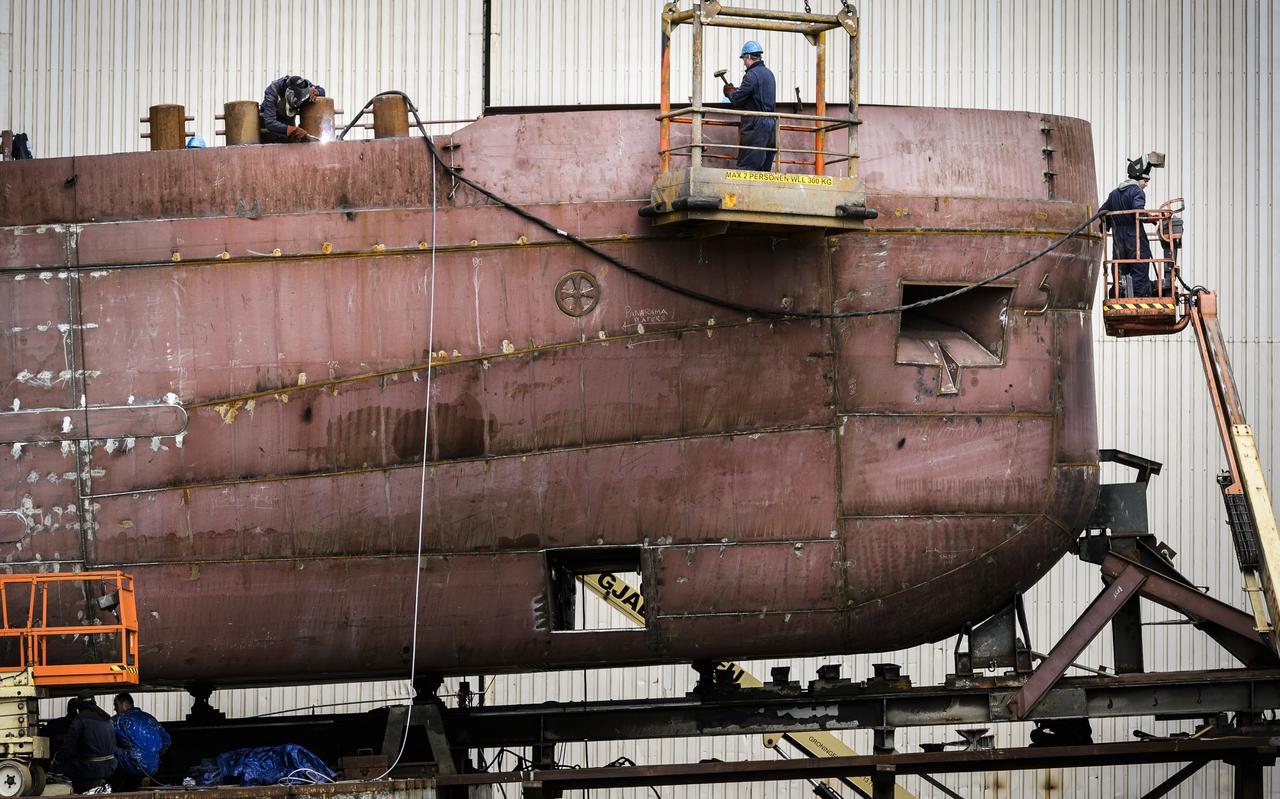 De scheepsbouw draait volgens curator Hans Silvius momenteel behoorlijk goed.
Foto: Kees van de Veen