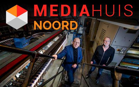 CEO Koos Boot (l) en directeur Evert van Dijk van Mediahuis Noord.
