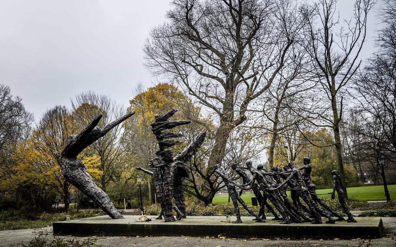 Het Nationaal Monument Slavernijverleden in het Amsterdamse Oosterpark .  FOTO ANP/REMKO DE WAAL