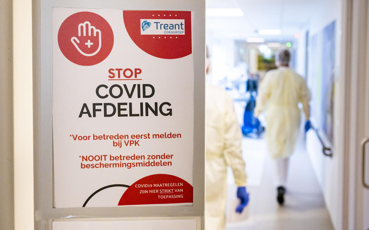 De Covid-verpleegafdeling in het Scheper ziekenhuis van Treant in Emmen.