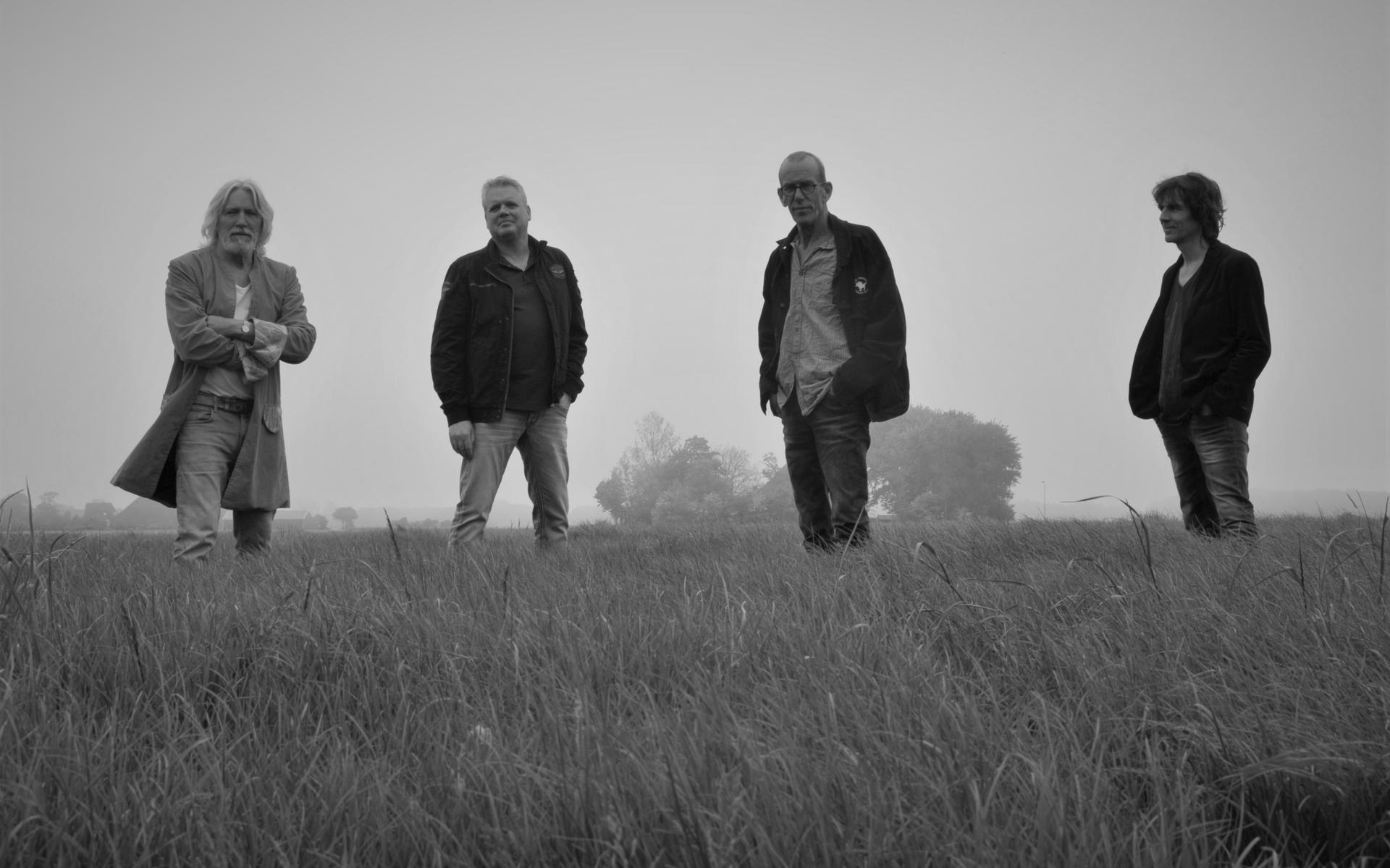 De vier muzikale vrienden uit Bedum. Eigen foto