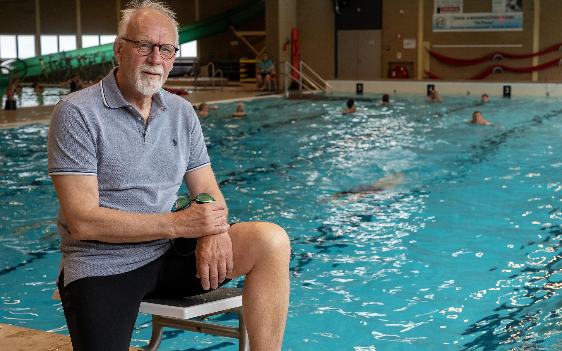 Zwemkampioen Wout Hemmes wint zes nationale titels in leeftijdsklasse 75-79 jaar..