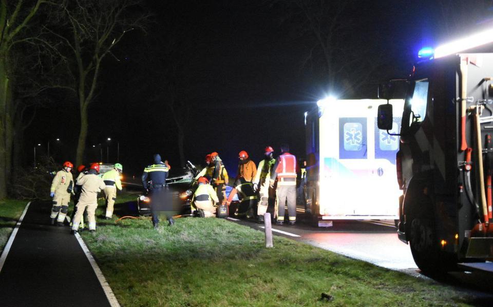 Automobilist overlijdt na ernstig ongeval op N361 bij Adorp. Slachtoffer rijdt tegen omgevallen boom aan - Dagblad van het Noord