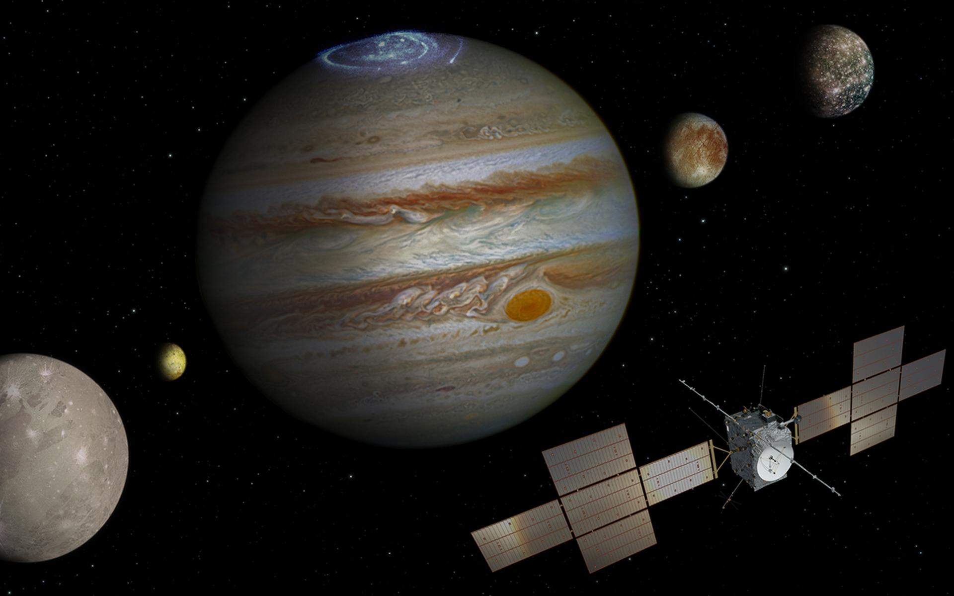 De Jupiter Icy Moons Explorer, ofwel JUICE, moet in juli 2031 aankomen bij Jupiter.