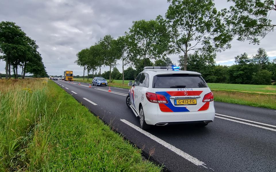 Kettingbotsing op N375 tussen Meppel en Ruinerwold, een persoon gewond.