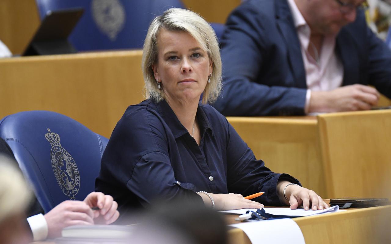 VVD Kamerlid Roelien Kamminga tijdens het vragenuurtje in de Tweede Kamer.
foto: ANP / Hollandse hoogte / Peter Hilz