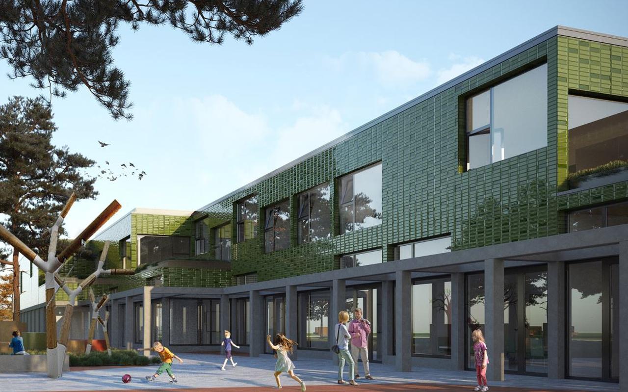 Artist's impression van het kindcentrum in Woldwijck in Hoogezand. Artist's impression van het kindcentrum in Woldwijck in Hoogezand.