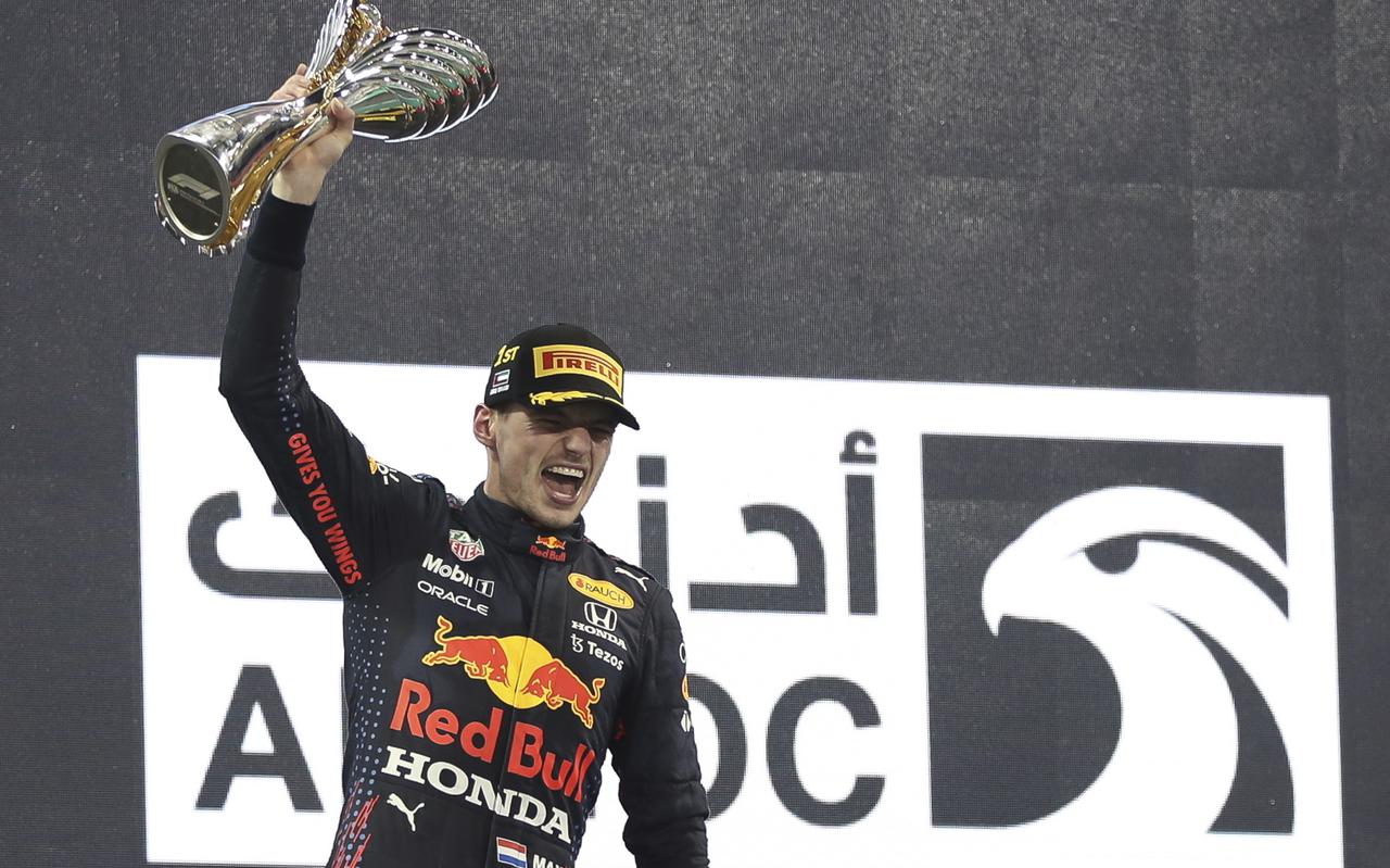 Max Verstappen viert zijn wereldtitel in de Formule 1.