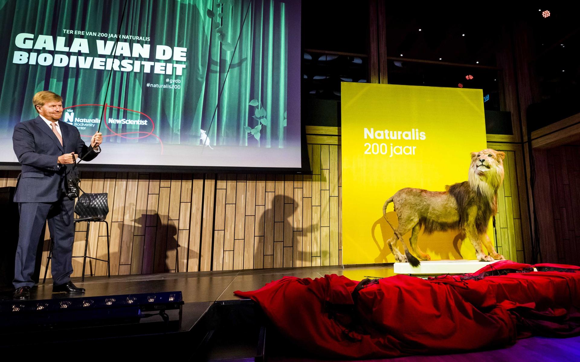 Koning Willem-Alexander tijdens het Gala van de Biodiversiteit ter gelegenheid van het 200 jarig bestaan van Naturalis. Bij de transitie naar een duurzame samenleving is leiderschap vereist.