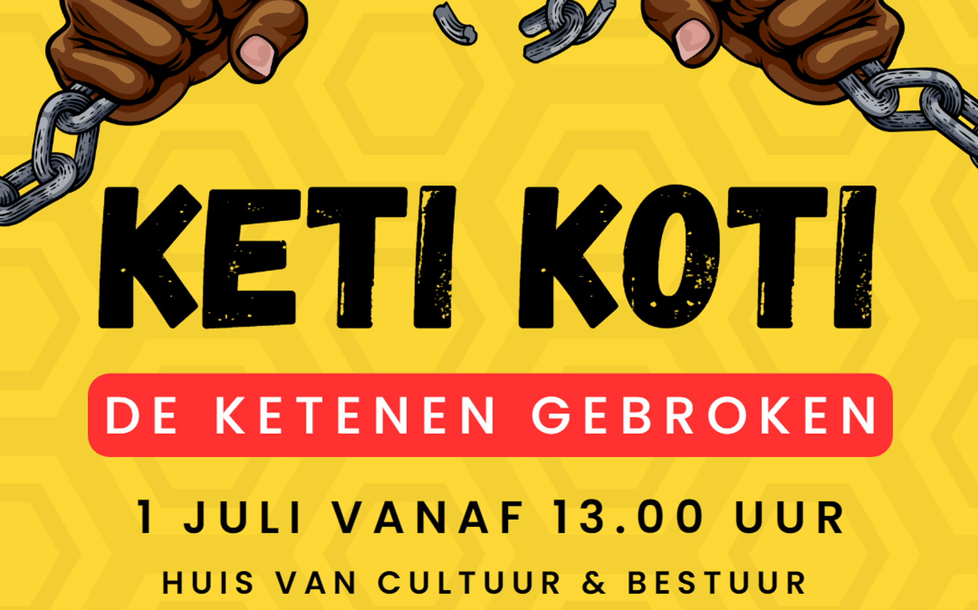 Midden-Groningen viert Keti Koti op 1 juli in Hoogezand, een dag van ...
