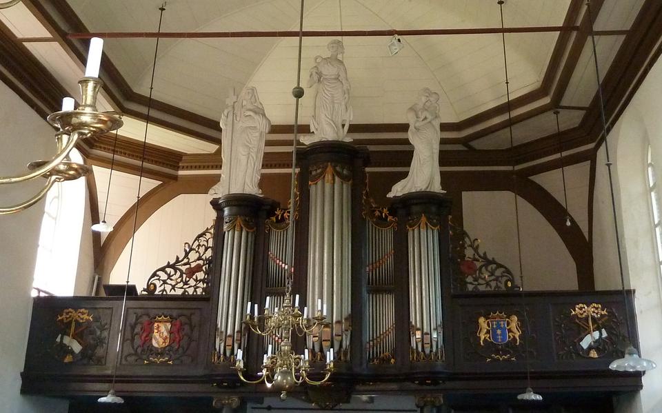 Orgel in kerk Garnwerd.