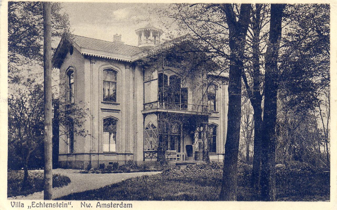 De villa Echtenstein stond tussen 1877 en 1937 in Nieuw-Amsterdam. In 1888 werd het pand belaagd door woedende arbeiders. De villa Echtenstein stond tussen 1877 en 1937 in Nieuw-Amsterdam. In 1888 werd het pand belaagd door woedende arbeiders.