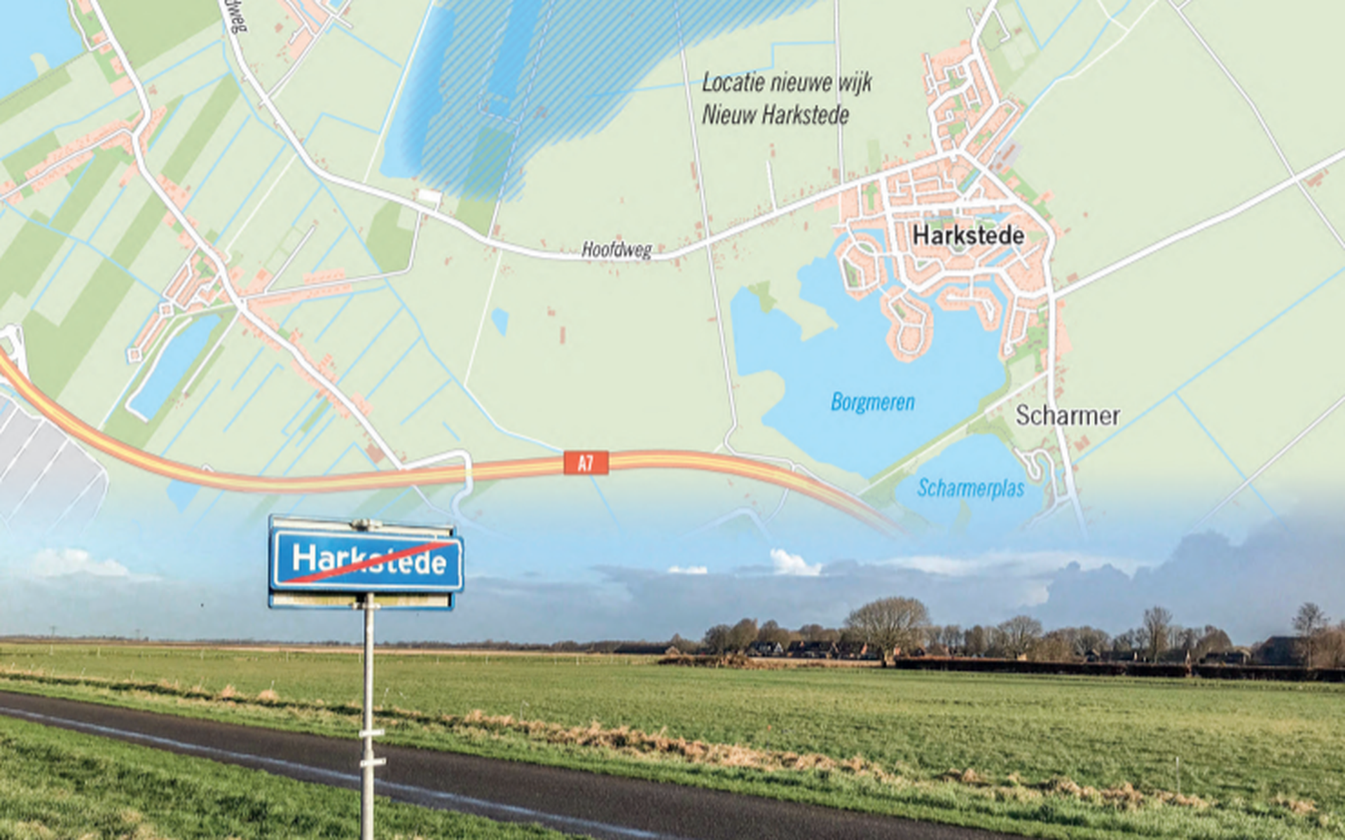 Pracht Namaak zien Groningen rukt met Meerstad op naar het oosten en plakt nieuwe wijk tegen  Harkstede aan. Grens tussen gemeenten Groningen en Midden-Groningen loopt  dan door het dorp - Dagblad van het Noorden