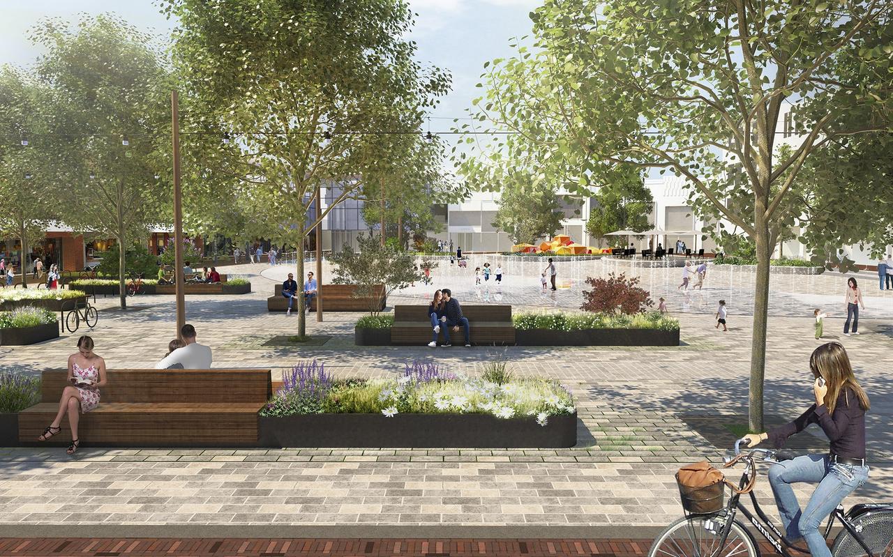 Het nieuwe Koopmansplein wordt het centrale winkelpunt van Assen. Het nieuwe Koopmansplein wordt het centrale winkelpunt van Assen.