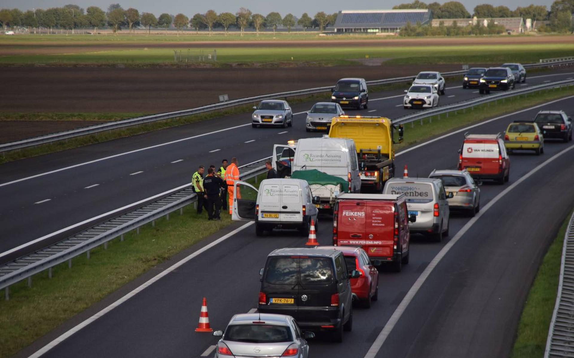 Flinke file na kop-staart botsing op de A7 bij Zuidbroek - Dagblad van het Noorden