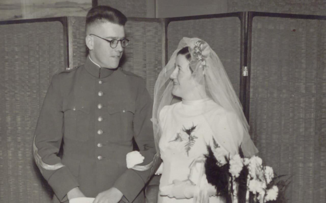 Het huwelijk van Bob en Anna Houwen op 1 februari 1940.
