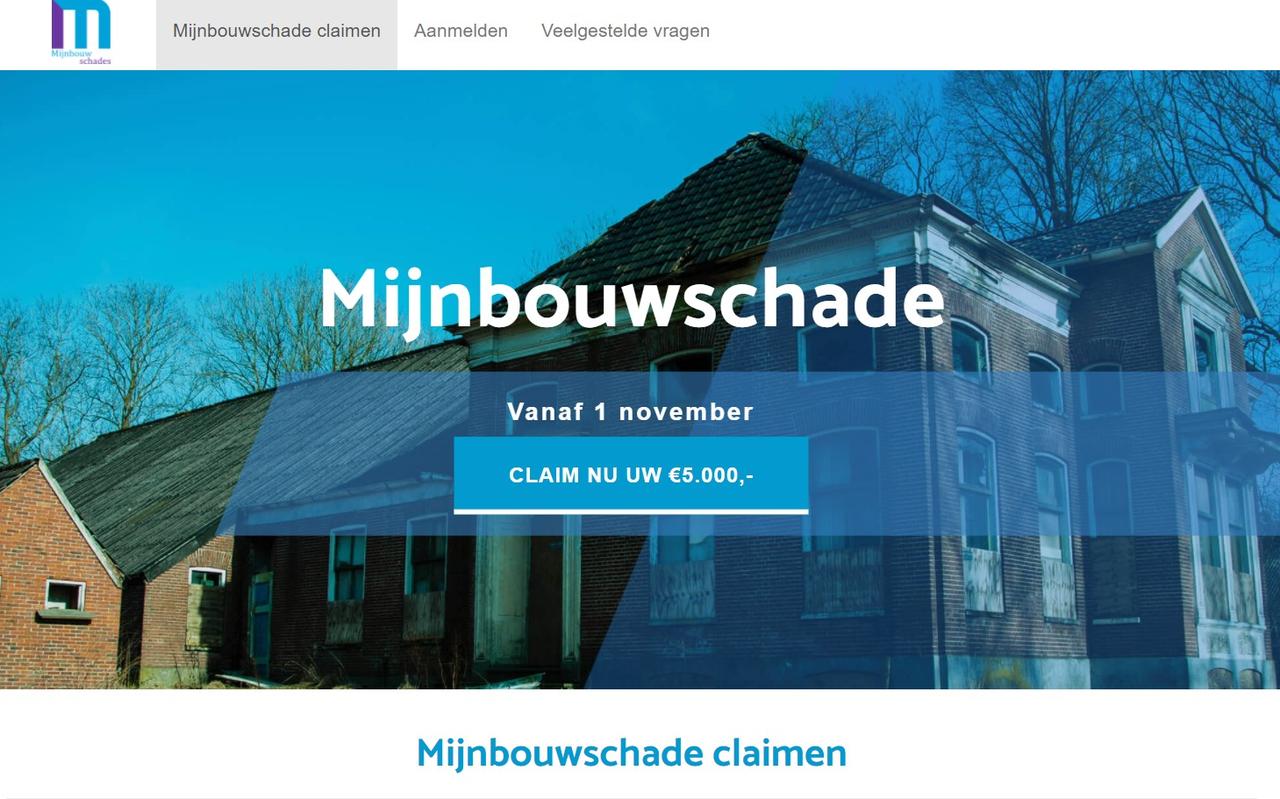 De website mijnbouwschade.nl De website mijnbouwschade.nl
