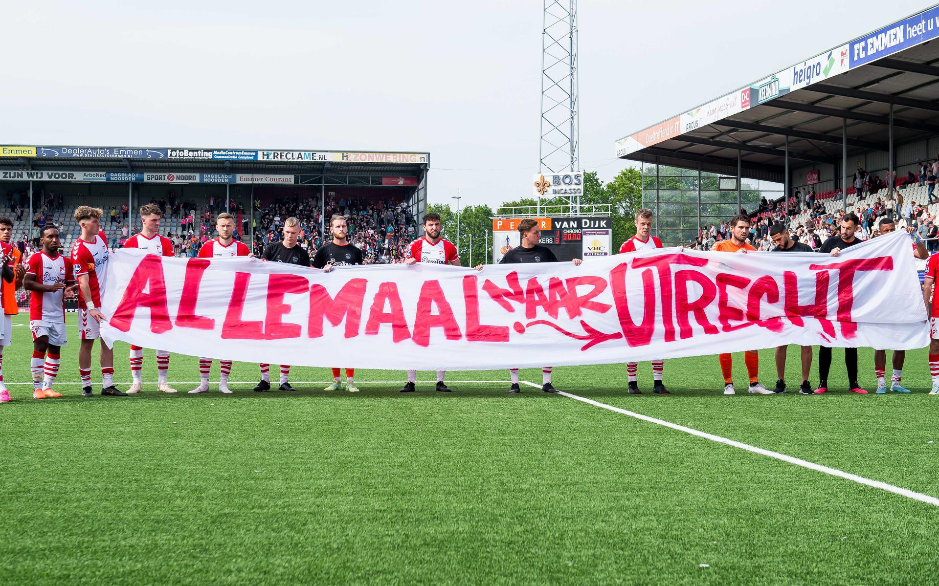 FC Emmen speelt de laatste competitiewedstrijd in- en tegen Utrecht. 