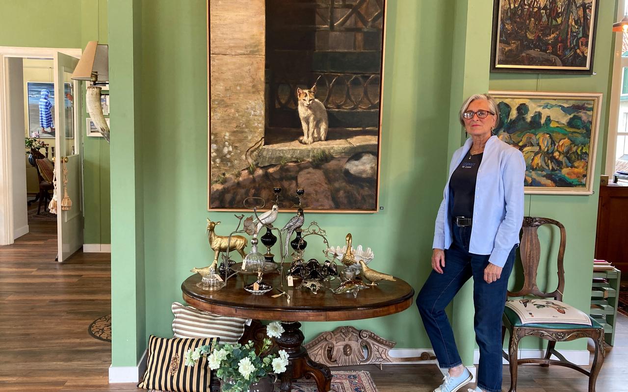 Tjitske Regnery (68) runde tien jaar lang haar galerie in een historische boerderij in Niezijl. Daarna opende ze in het Gouden Pand in Appingedam. Nu, naar vijf jaar, moet Galerie Ruigewaert opnieuw verhuizen. Terug naar een boerderij: dit keer in Garrelsweer. Tjitske Regnery (68) runde tien jaar lang haar galerie in een historische boerderij in Niezijl. Daarna opende ze in het Gouden Pand in Appingedam. Nu, naar vijf jaar, moet Galerie Ruigewaert opnieuw verhuizen. Terug naar een boerderij: dit keer in Garrelsweer.