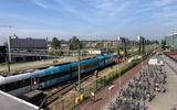 De trein van Arriva richting Leeuwarden ontspoorde net buiten station Groningen.