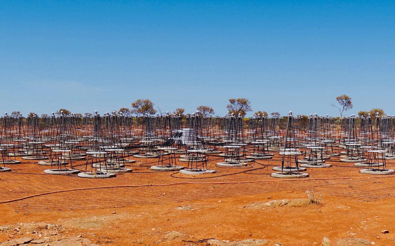De Murchison Radio-Astronomy Observatory in Australië. Hier wordt een deel van SKA gebouwd.