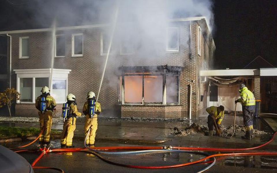 De woning in Hollandscheveld is totaal verwoest. Foto: Andre Weima Fotografie