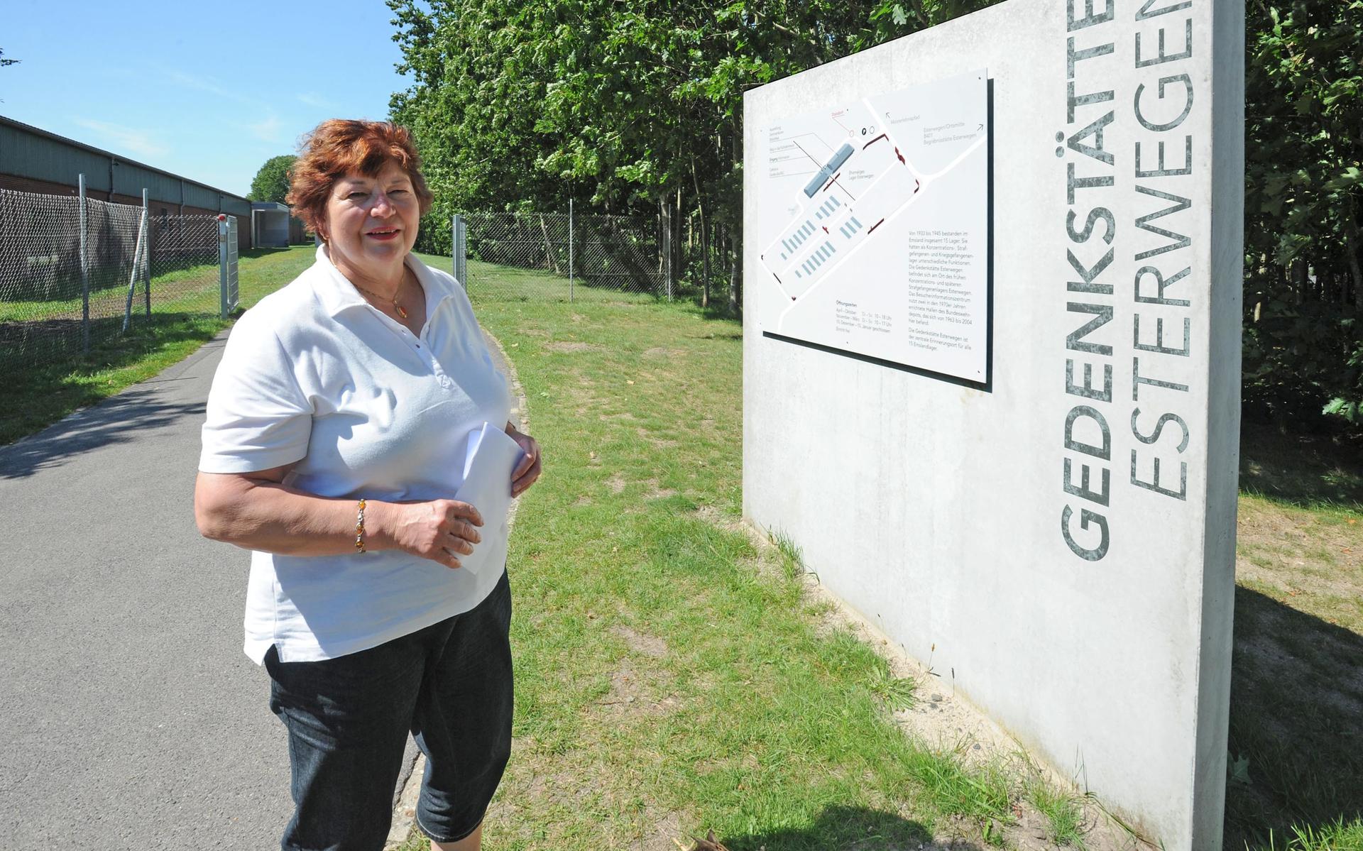Alie Noorlag hoopt dat snel ook weer Groningers het herinneringscentrum Esterwegen kunnen bezoeken.