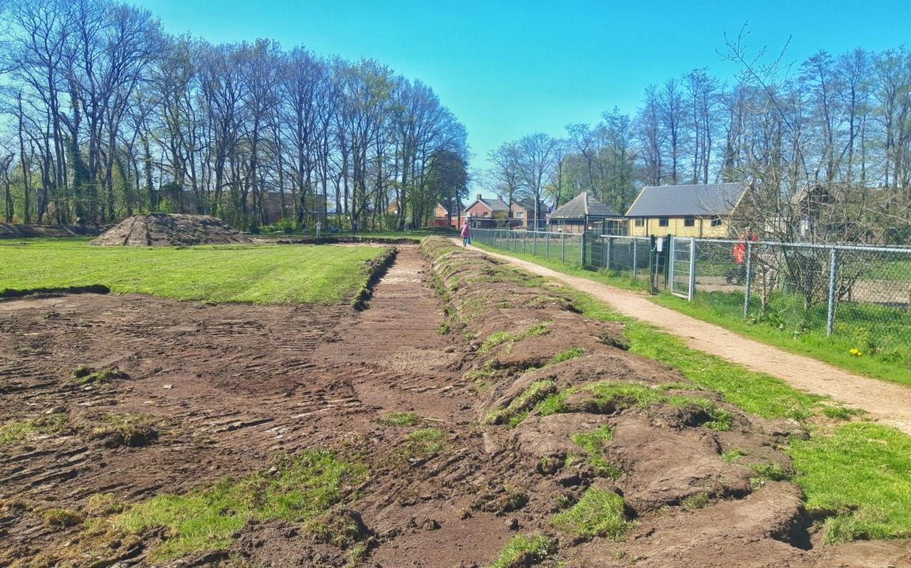 De pumptrack in aanleg, op Landgoed Valkenstijn. Foto: Archief/DVHN De pumptrack in aanleg, op Landgoed Valkenstijn. Foto: Archief/DVHN