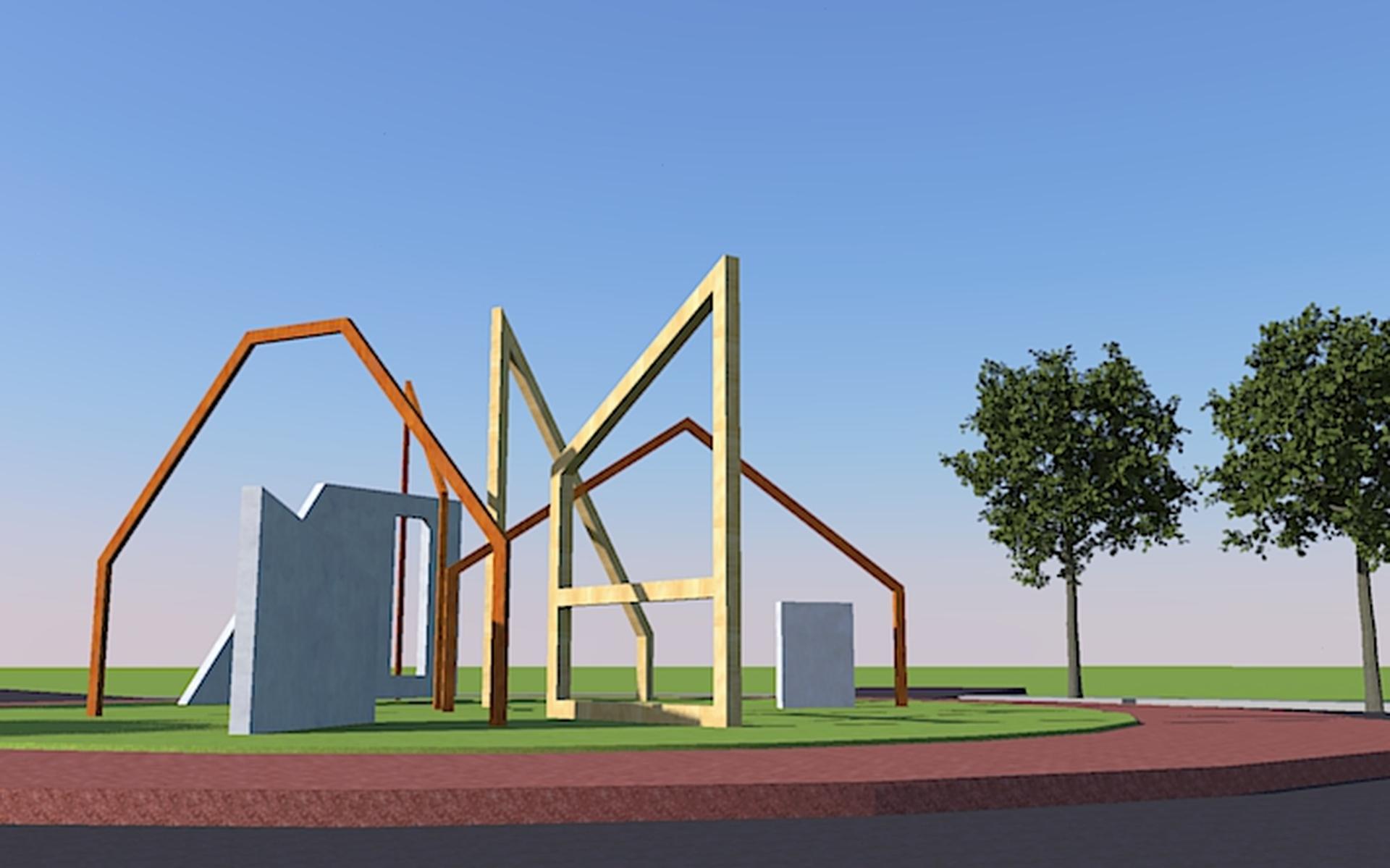 Kunstwerk op rotonde bij Emmer wijk Bargeres komt er wel. Maar het duurt nog wel maanden