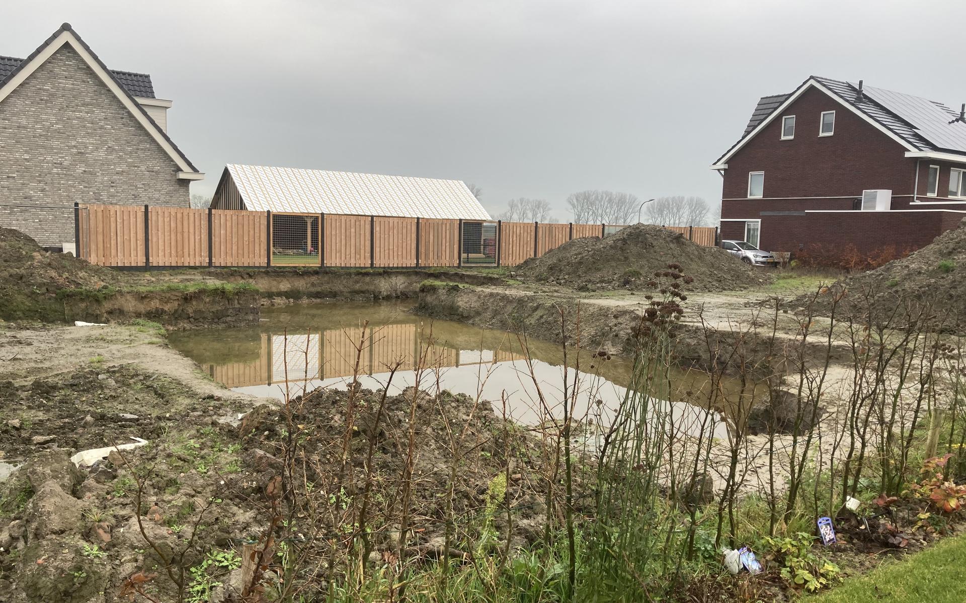 De asbestkavel in wijk De Oostergast in Zuidhorn.