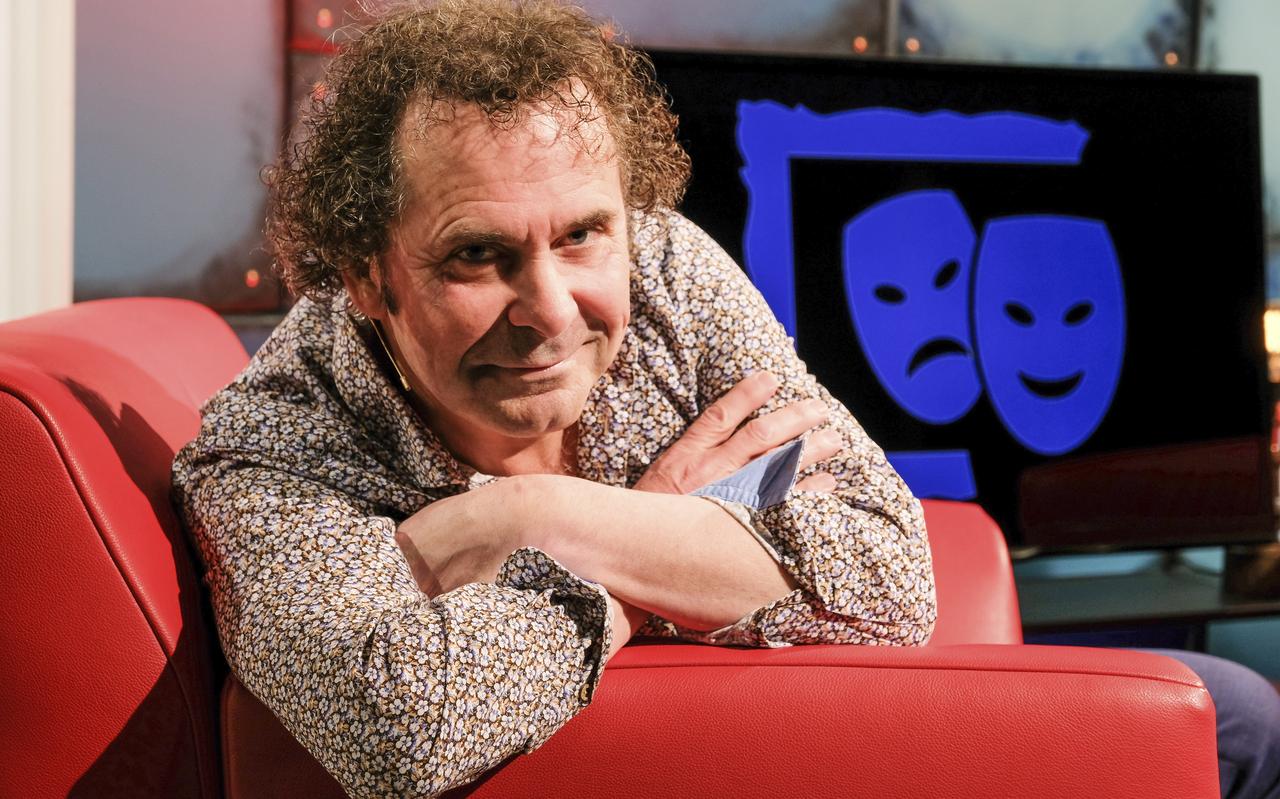 Arno van der Heyden in de studio voor 'Cultuur aan huis'. Arno van der Heyden in de studio voor 'Cultuur aan huis'.