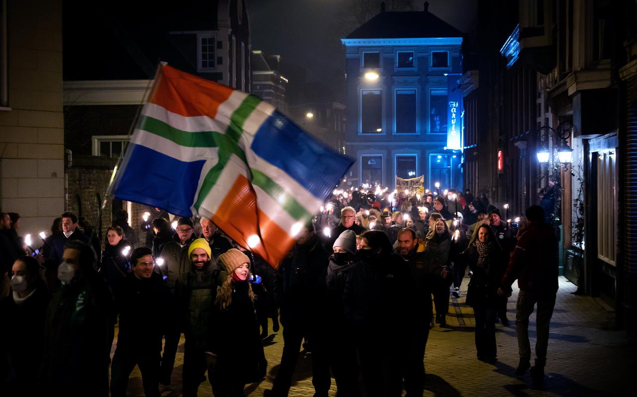 Duizenden Groningers protesteerden begin dit jaar in het centrum van Groningen tegen de gaswinning. 