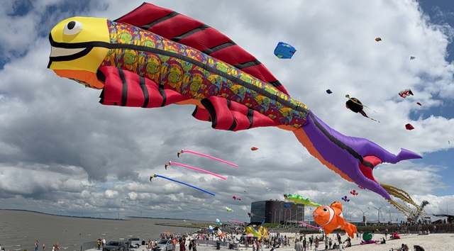Vierde editie Vliegerfestival aan Zee kleurt de lucht boven Delfzijl
