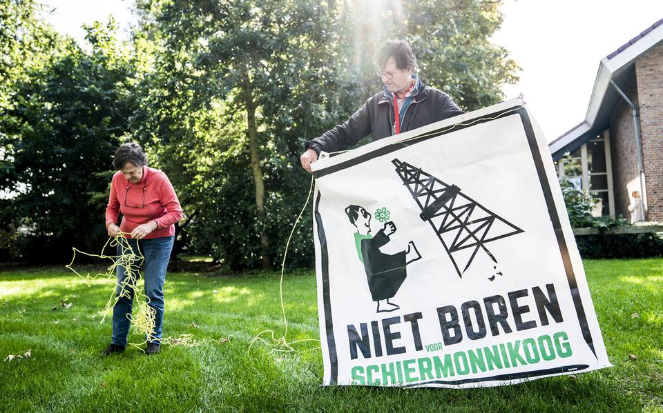 September 2019 protesteerde Werkgroep Horizon Schiermonnikoog tegen de geplande gasboringen rond het eiland door gasproducent ONE-Dyas. 