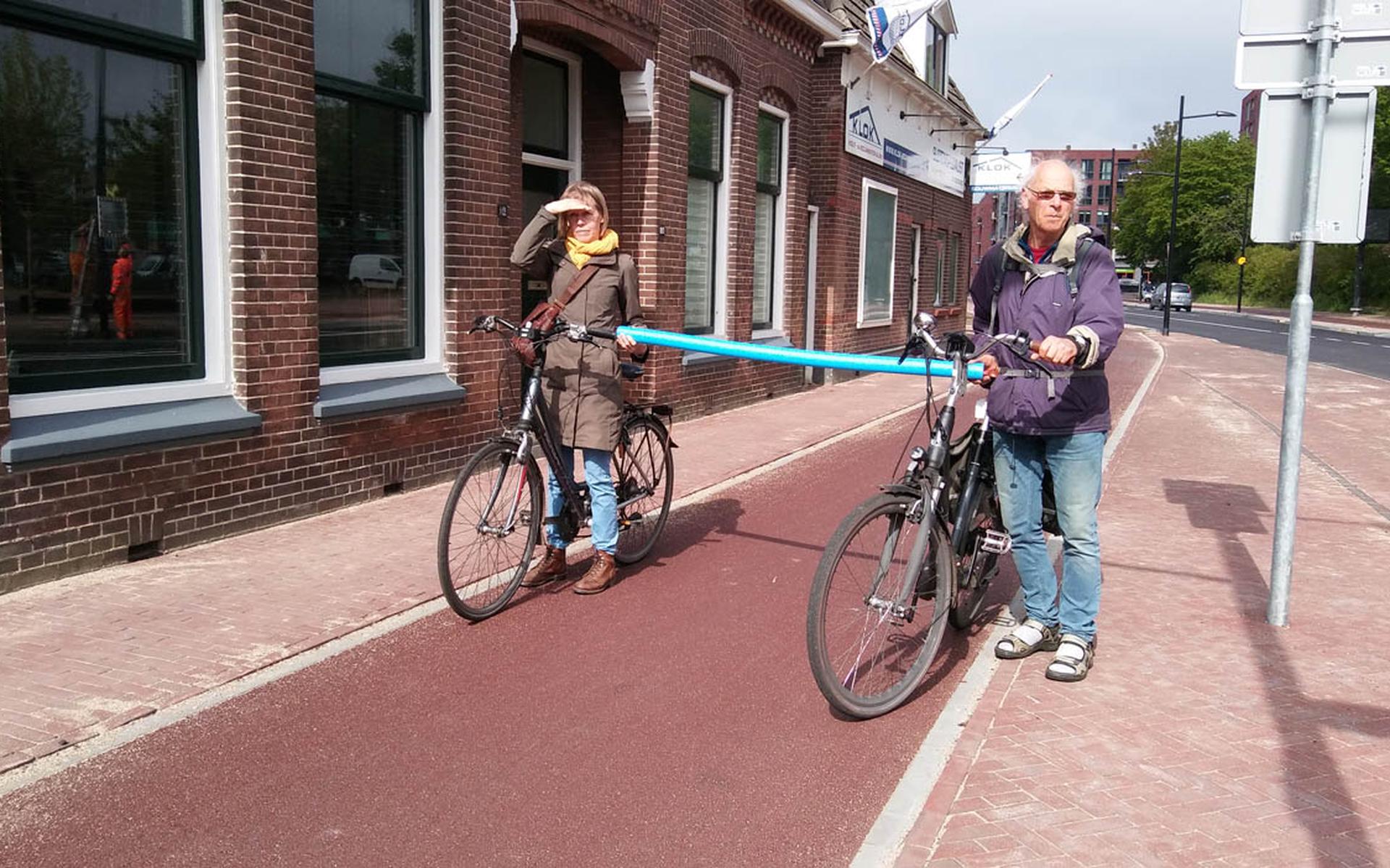 De fietsersbond maakte een inventarisatie van de (on)mogelijkheden van de Asser fietspaden en straten Foto: Fietsersbond Assen